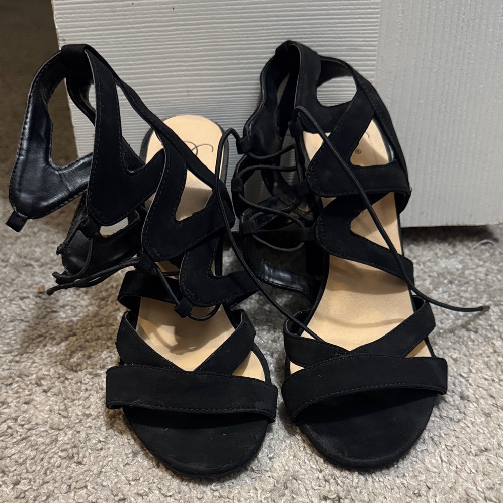 Elegant Black Strappy Women's Sandals